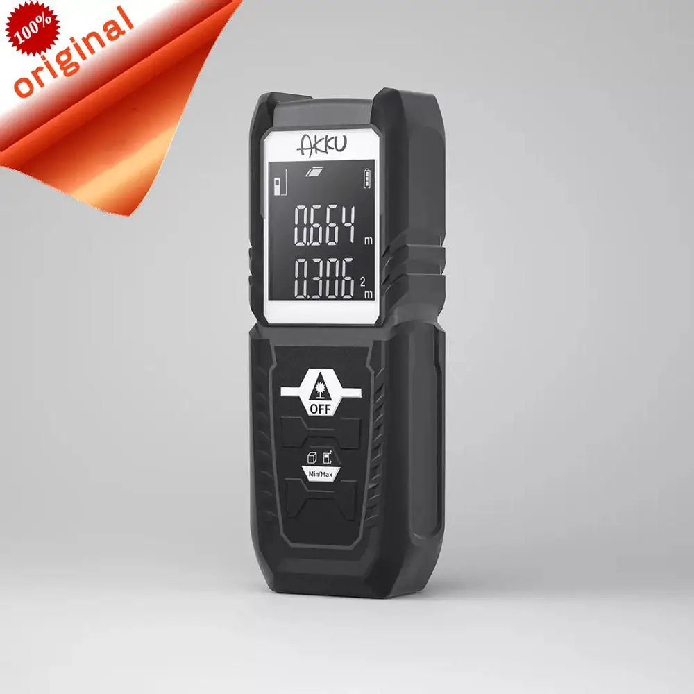 Лазерный измеритель Xiaomi AKKU, лазерный дальномер, 50 м, цифровая лента, измерительный дальномер, цифровой дальномер, рулетка