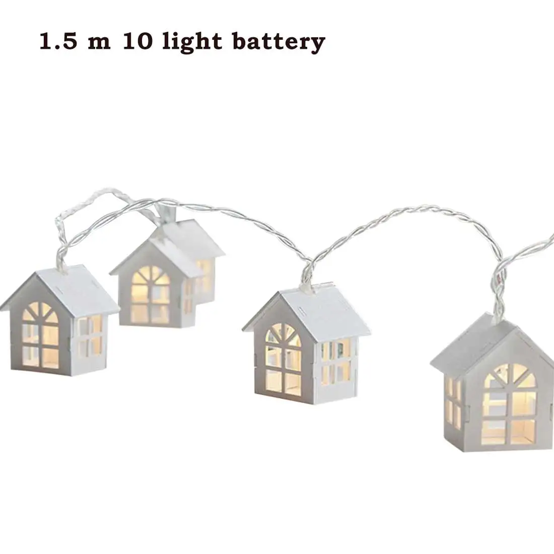 1.5m10led battery 1.5m / 3m 10/20 LEDs European style house battery power fairy tale string lights garden Christmas decoration string lights - Испускаемый цвет: 1.5m10led battery