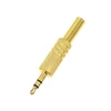 1pc Gold Replacement 3.5mm 2 Pole Male Repair Headphones Audio Jack Plug Connector Soldering For Most Earphone Jack ► Photo 1/5