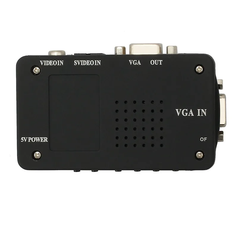 RCA композитный AV S-Video to VGA конвертер коробка CC tv DVR ПК ноутбук к телевизору проектор VGA вход к VGA выход видео конвертер адаптер