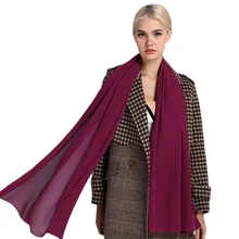 Sparsil Quality Chiffon Scarves Solid Color Headband Spring Summer Thin Breathable Beach Shawls Hot Muslim Female Hijabs Scarf