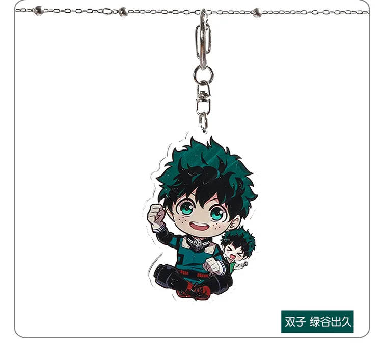 Аниме My Hero Academy брелок Midoriya Izuku Todoroki Shouto Bakugou Katsuki акриловый брелок рюкзак аксессуары кулон