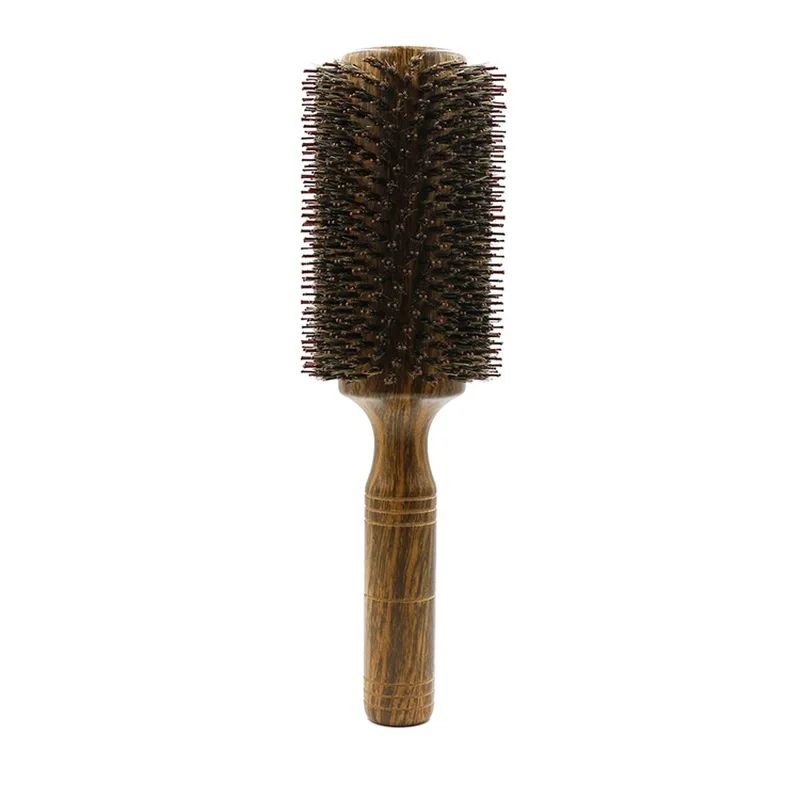 Pro 1 Pcs Pure Bristle Brush Heat-resistant Nylon Solid Wood Handle Comb Anti-static Long Hair Blowing | Красота и здоровье