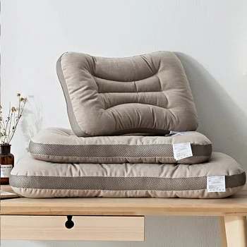 

1 Pcs High Quality Cotton Neck Care pillow Filling Soft Breathless Relieve Stress Bed Throw Pillows For Sleeping
