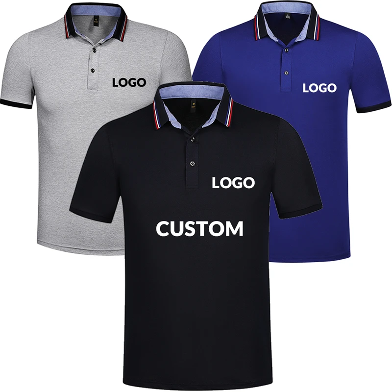 NENTORI Custom Polo Shirt Logo Cotton Polos Shirts Printing Group Team ...