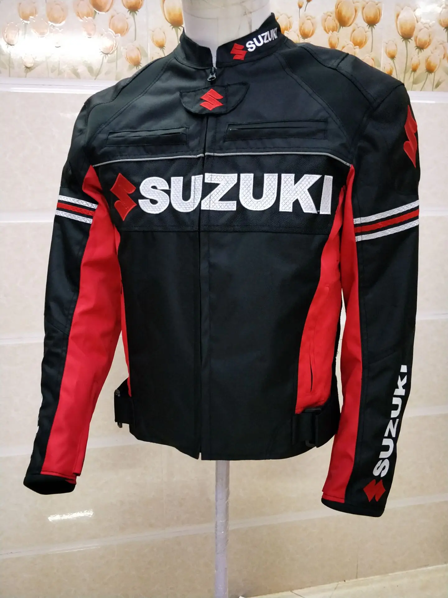 

New Arrival Professional Motocross for SUZUKI Jackets Oxford cloth Motorcycle Racing Riding Jackets with 5pcs protector