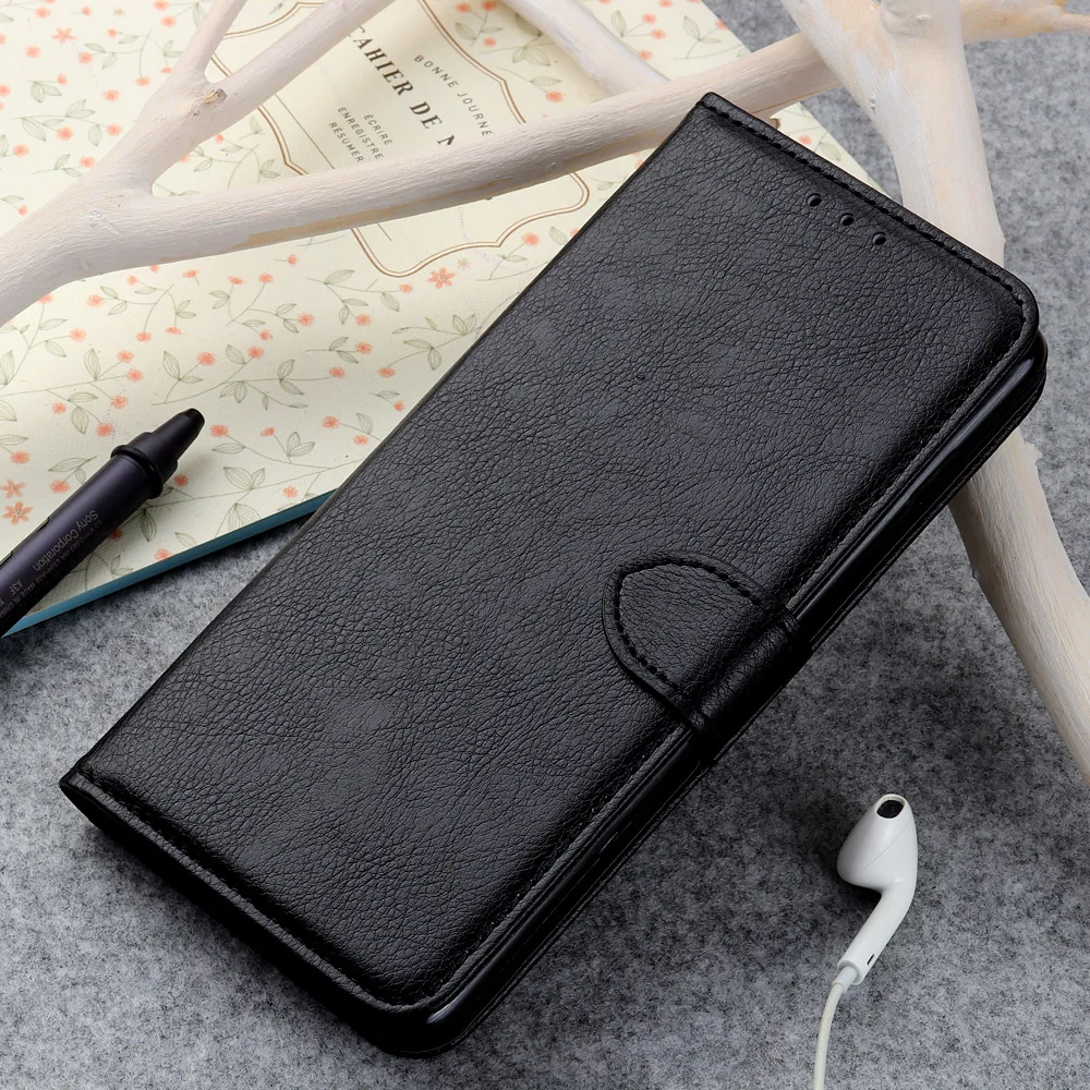 Для Xiaomi Redmi Note 8 Pro из искусственной кожи чехол с личи узором чехол для телефона с отделениями для карт и пряжкой противоударный чехол с защитой от царапин