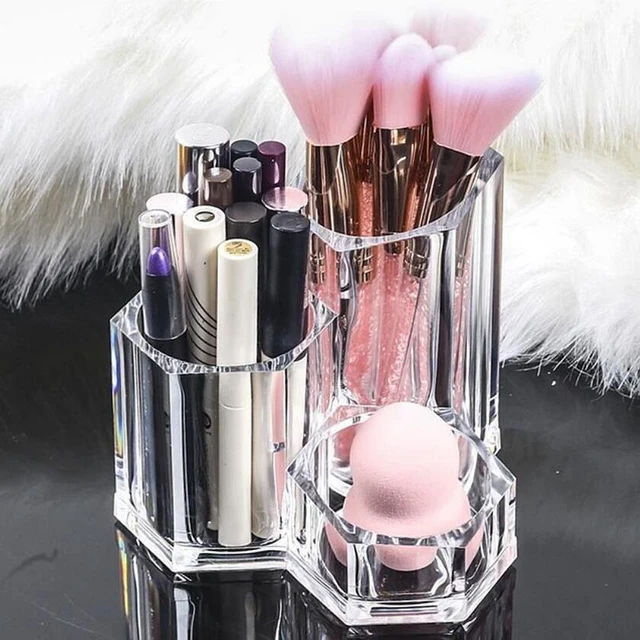 Acrylic Makeup Brush Holder Makeup Organizer Cosmetic Brush Storage Box  Holder Lipstick Pencil Mascara Container Transparent cas - AliExpress