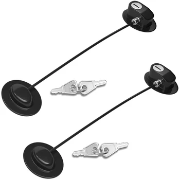 

2 Pieces Refrigerator Door Lock Strong Adhesive Freezer Door Lock File Drawer Lock Child Safety Cupboard Lock with Keys (Black)