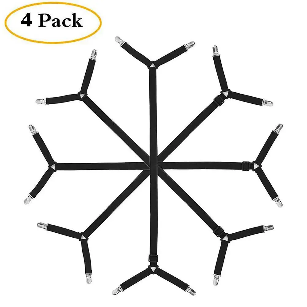 4 Pack black 2 шт./компл. кровать матрас зажимы для пакетов простыни захваты ремни-подвески держатель с креплением детские постельные принадлежности - Цвет: 4 Pack black