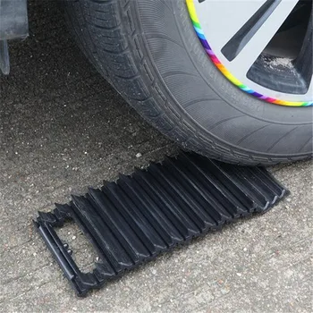 

ABlack 32.5cm Rubber Tyre Grip Tracks Snow Mud Sand Mat Plate Escaper Traction Mats For Car Road Trouble Clearer
