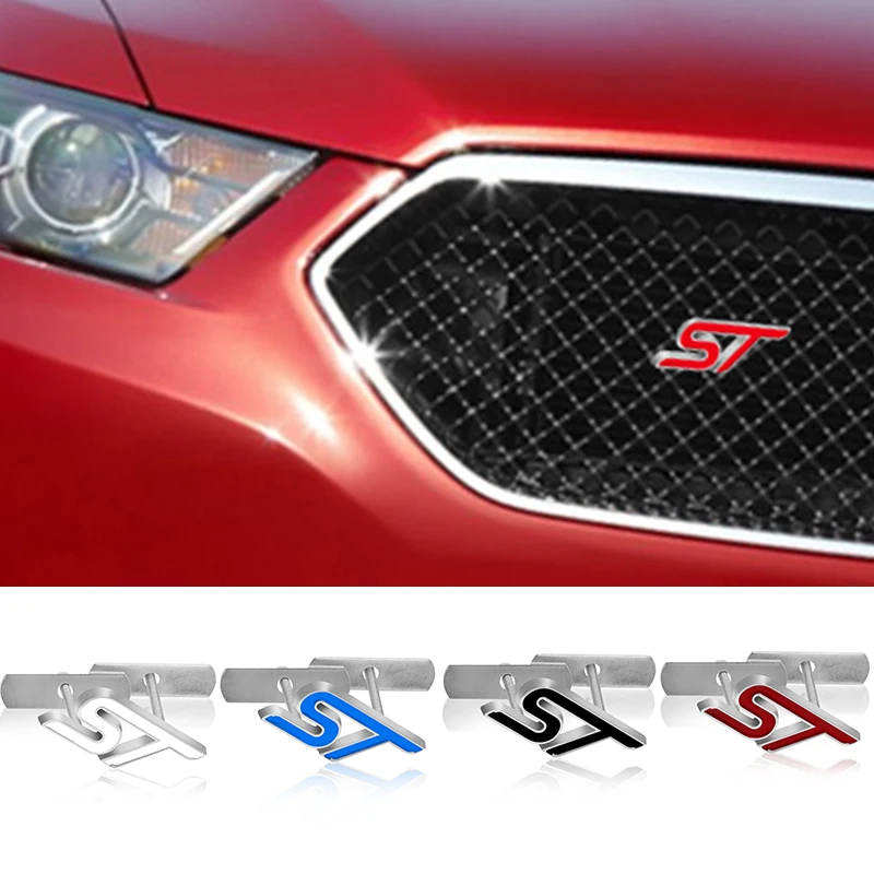 

1pcs Metal 3D Car ST Front Grille Sticker Car Head Grill Emblem Badge Chrome Sticker For Ford Fiesta Focus Mondeo Auto Goods