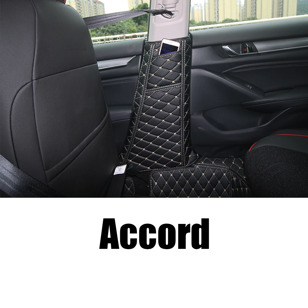 Автомобильный Противоскользящий мат для Honda Accord 10 10th авто дверь B столб Защитная декоративная подушка Кожаная подушка из искусственной кожи Аксессуары