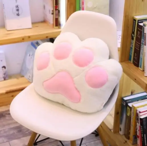 white pink Игрушек! Милая плюшевая игрушка милый кот лапа котенок Коготь Мягкие подушки для дивана Девочка День рождения Рождественский подарок 1 шт - Цвет: white pink