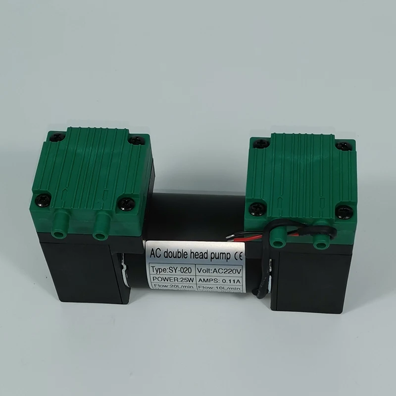 SY-015 018 020 микро вакуумный насос 12v 24v 220v Электрический тихий насос небольшой медицинский воздушный насос Двойные головки мембранный насос