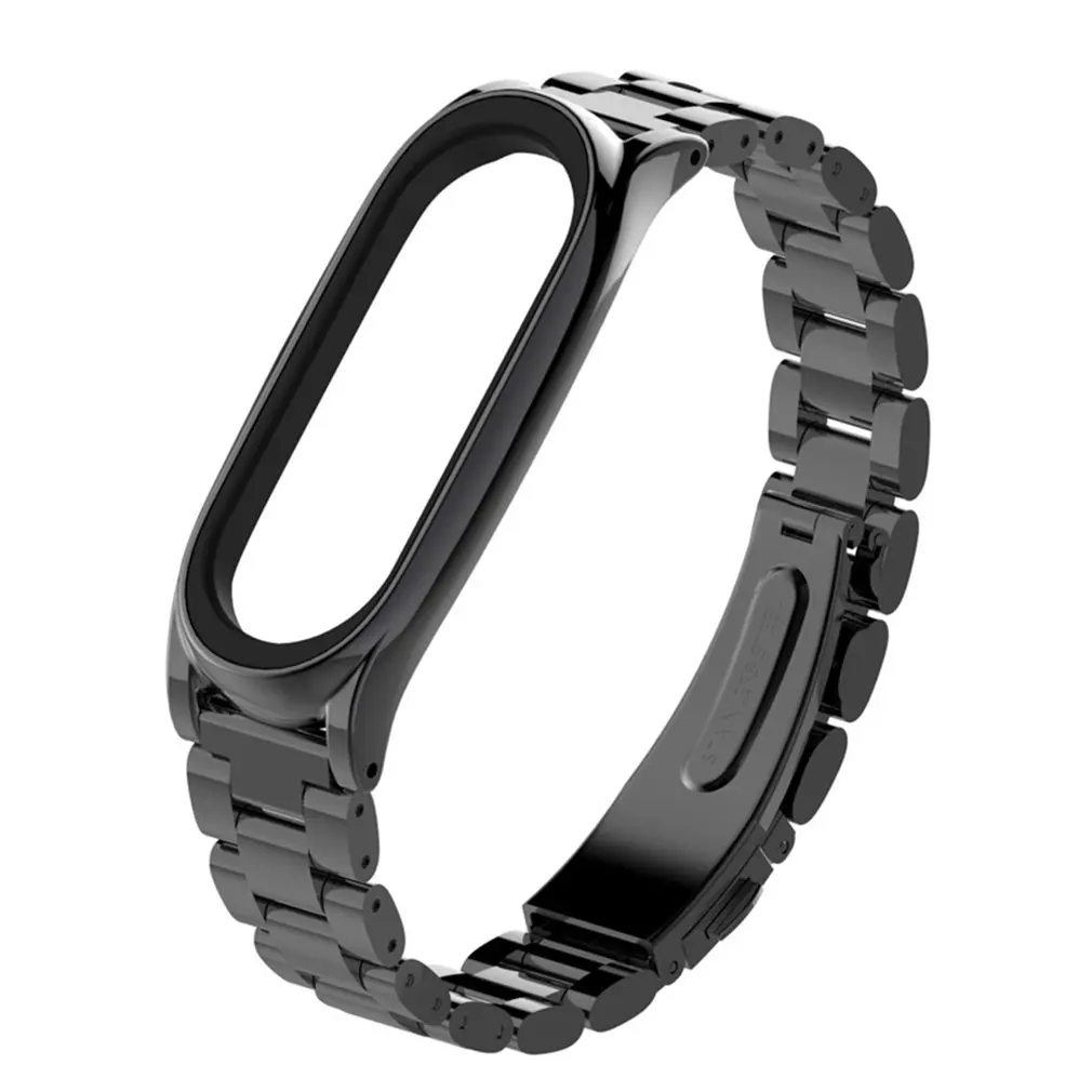 02 Металлический ремешок для Xiaomi mi Band 3 Безвинтовой браслет из нержавеющей стали ремешок для mi Band 3 браслет ремешок аксессуары для часов - Цвет ремешка: 02