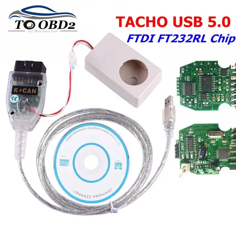 Для Vag tacho V 5 0 Версия USB для VAG Tacho с чипом FTDI FT232RL NEC MCU 24C32 или 24C64 OBD2 автомобильный