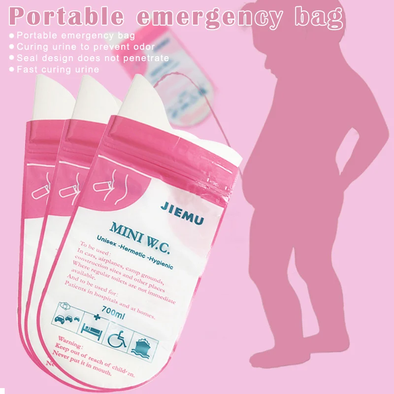 700 мл портативный мочи мешок путешествия аварийный мини-Туалет WC одноразовые FDX99