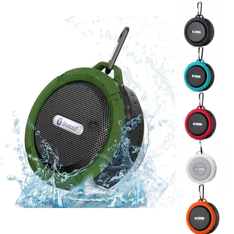

PYMH Clip Rechargeable Mini Waterproof Portable Loud Bluetooth Speaker Wireless Speakers Shower Car Suction Handsfree Mic Cup