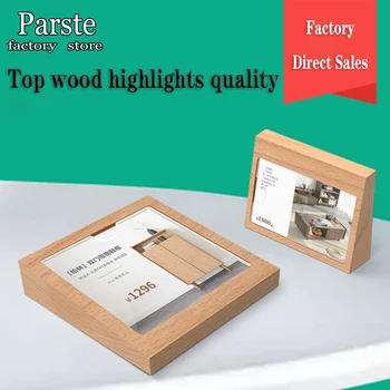 

Solid Wood Base Acrylic Sign Holder Menu Poster Information Menu Holder Coffee Poster Price Decoration Picture Frame