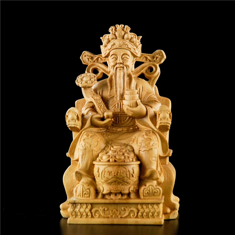 CCZHIDAO Бог богатства (12 см) Feng Shui статуя Будды китайский самшита ремесло твердых