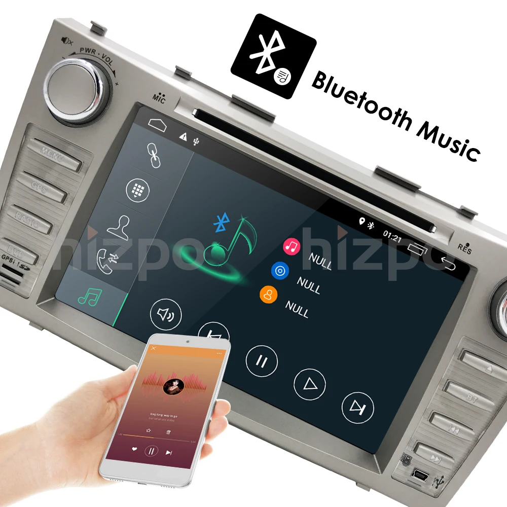 Cheap 2 din 2G+16G 4Core/Android 9.0 HD Stereo IPS TouchScreen Car Autoaudio for Toyota Camry/Aurion 2007-2011 Car Multimedia Player 13