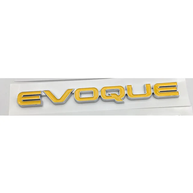 Наклейка на багажник, черные, желтые, красные, белые буквы, эмблема, значок для Land Wind X7, автомобильный Стайлинг, переоборудование для Chery Range Rover EVOQUE - Цвет: chrome x yellow
