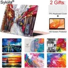 Чехол Sykiila для Macbook Pro 13 15 12 retina Air 11 13 дюймов Сенсорная панель A1932 A2159 матовая крышка с принтом мрамор для ноутбука Forsted