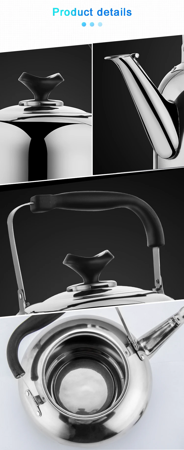 Long Spout Mouth Electric Kettle 4L Stainless Steel Thermostat Hot