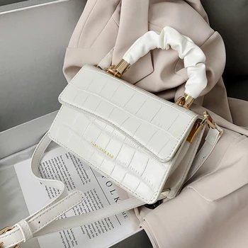 

Crocodile Pattern Crossbody Bags For Women 2020 Small Chain Handbag Small Bag PU Leather Hand Bag Ladies Designer Shoulder Bags