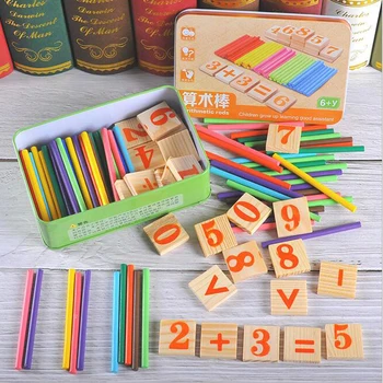 

Kids Educational Wooden Sticks Math Toys Set Arithmetic Children Mathematics Teaching Aid Kindergarten Primary School Toys