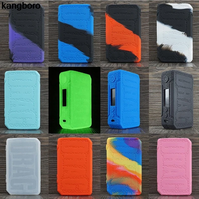 Mejor Compra Funda de silicona antideslizante para Voopoo Drag 2, funda con textura, 177w Lnwy3QNb78R