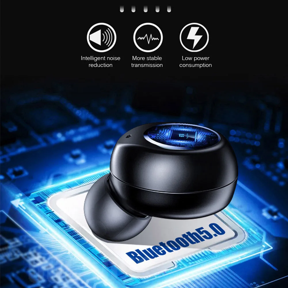 Tws bluetooth fone de ouvido com микрофон дисплей led sem fio bluetooth fones de ouvido A prova водонепроницаемый