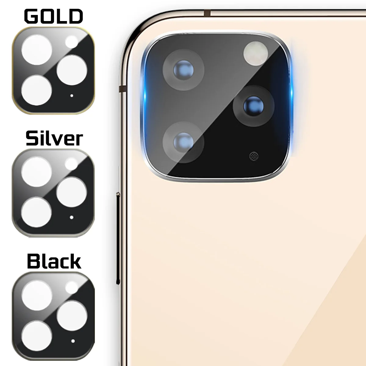 Объектив камеры 3D полное покрытие защита из закаленного стекла 3 цвета для iphone11/11Pro/11Pro Max задняя камера протектор крышка аксессуары