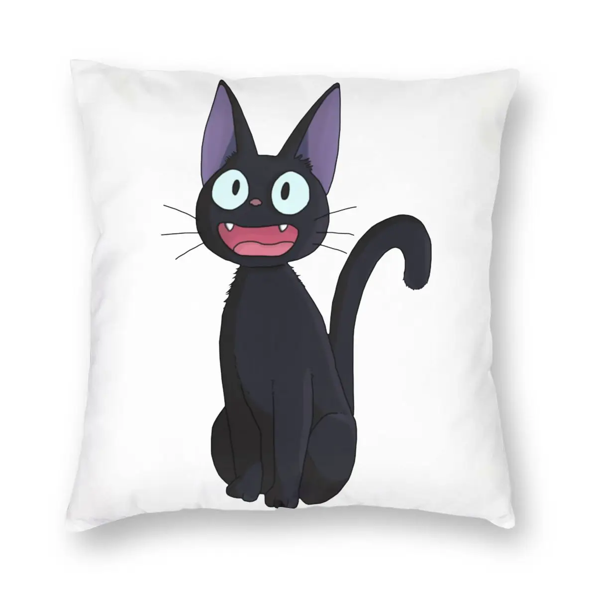 Служба доставки Kiki японская ведьма Jiji Cat Kawaii квадратная Подушка Чехол