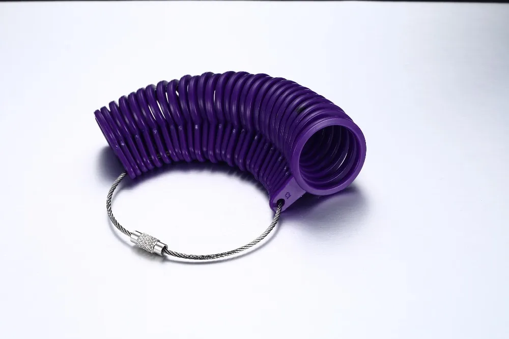 Jewelry Tool Ring Sizer Finger Sizing Measure Gauge Set Jeweler Jewelry Size Tool Ring Loop (purple red White, blue) 17