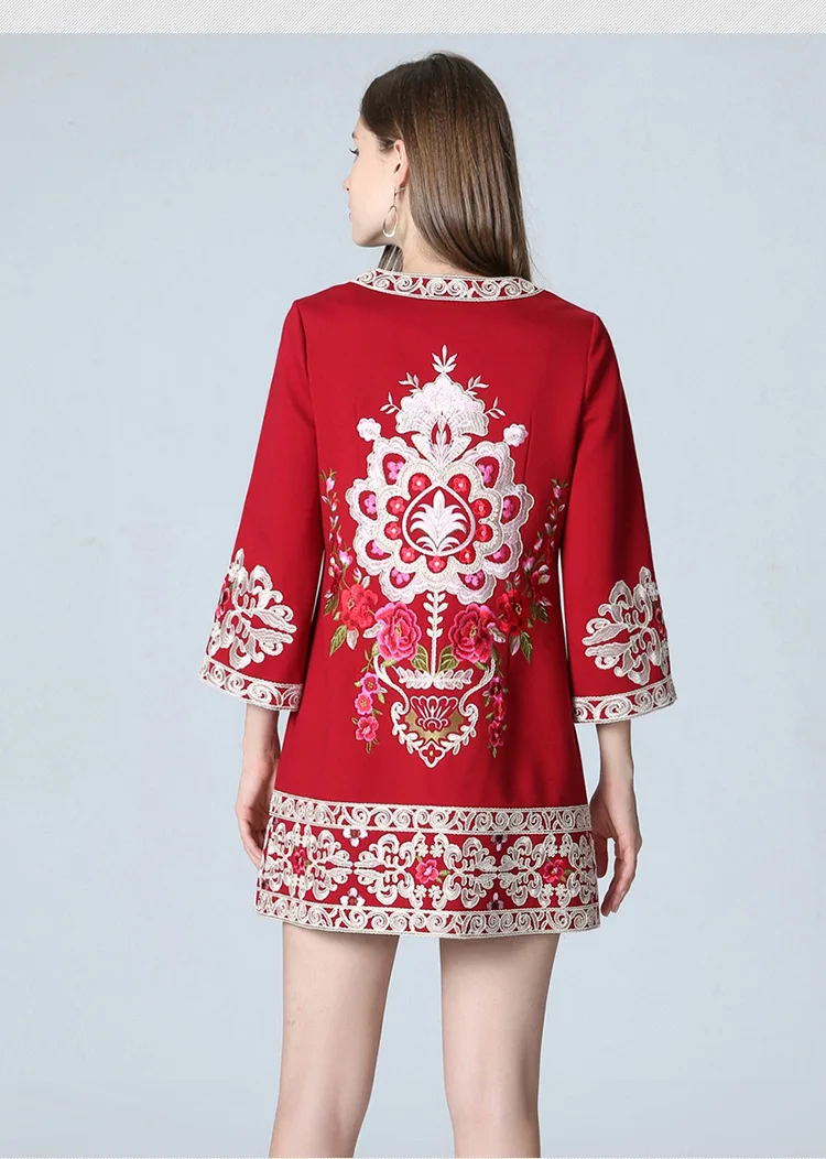 Женское зимнее пальто, Тренч, пальто, стиль, Вышитое пальто, женское платье для среднего возраста, Шэньчжэнь