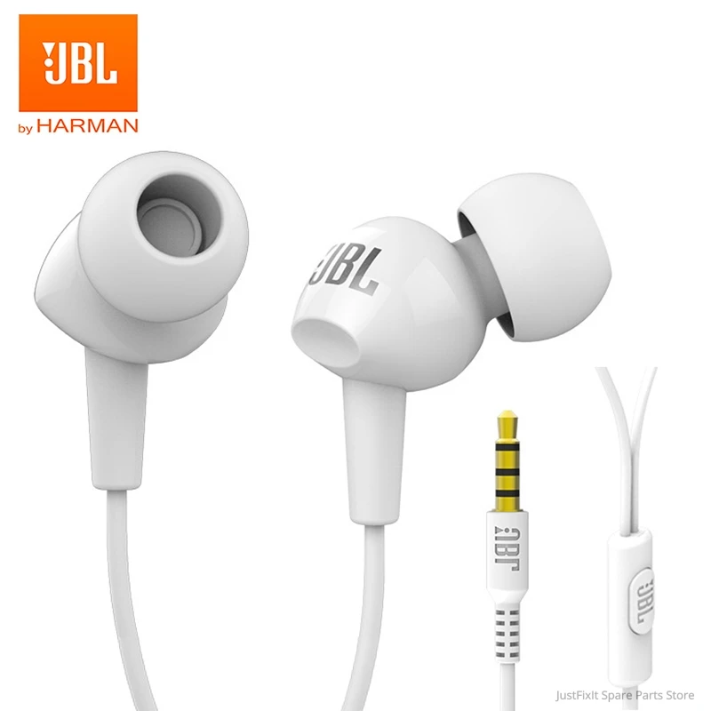 New JBL C100Si 3 5mm Wired Stereo Music Earphones Deep Bass HIFI Sports Headset Running Earbuds Hands free Call with Microphone