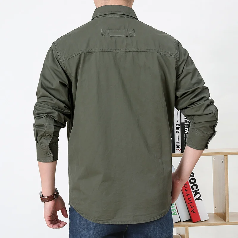Men Linen Plaid Long Sleeve Shirt