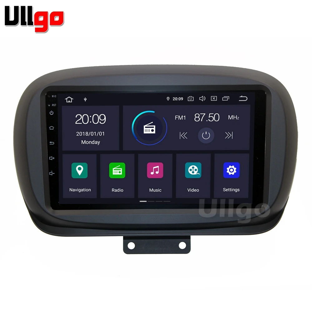 

Android 9.0 Car Head Unit for Fiat 500 Autoradio GPS 1 din Car Radio GPS Central Multimedia in Dash GPS with BT Wifi RDS