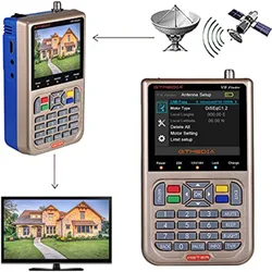 GTMEDIA V8 Satellite Finder Meter TV DVB-S/S2/S2X Signal Receiver H.264 Sat Detector HD 1080P FTA 3.5 GTMEDIA V8 Satellite Finder Meter TV DVB-S/S2/S2X Signal Receiver H.264 Sat Detector HD 1080P FTA 3.5