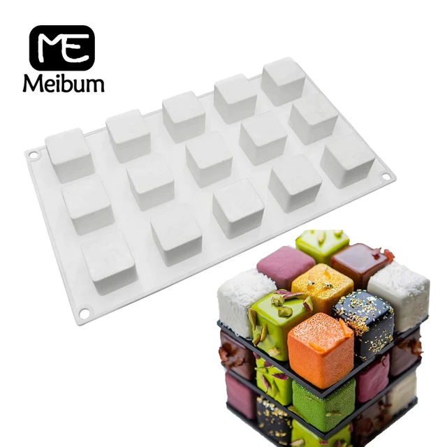 Metal Cube Cake Mold Rubik's Cube Dessert Mold Square Mold 