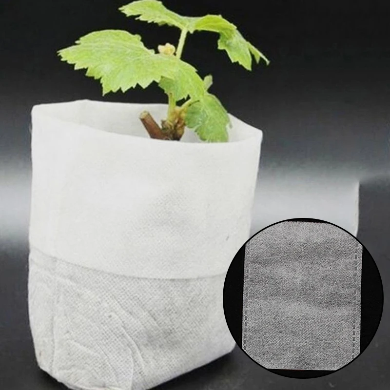 100PCS 8*10cm Non woven Nursery Bags Plant Grow Bags Seedling Pots Eco