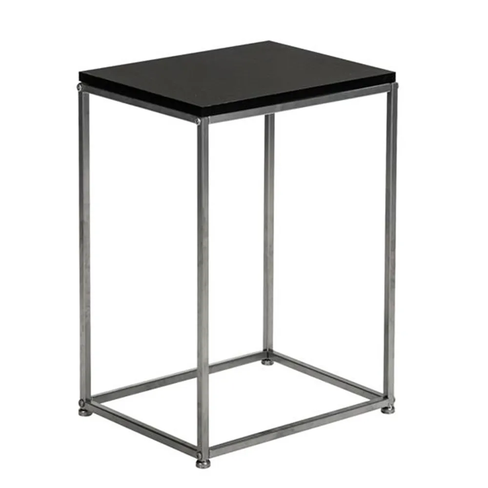 

Artisasset Black MDF Countertops Grey Wrought Iron Base Single Layer Snack Table