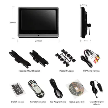 

10.1 inch Ultra-thin HD 720P Digital TFT Screen Ultra-thin Design Car Headrest DVD Player X10D 806D 606D Multimedia Player