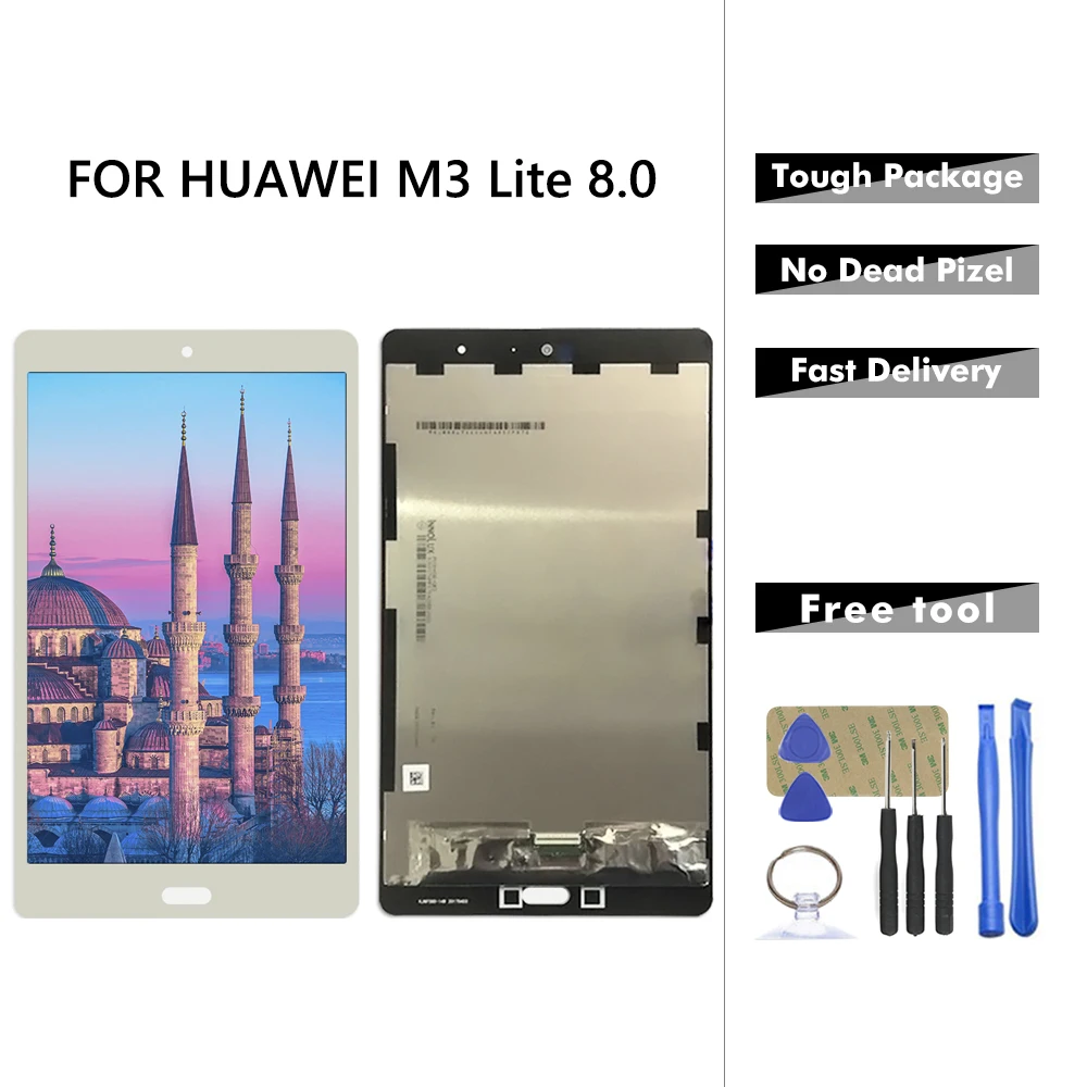 8,0 ''ЖК-дисплей для huawei M3 Lite 8 CPN-W09 CPN-AL00 CPN-L09 ЖК-дисплей Дисплей планшета Экран сенсорный Панель Сенсор преобразователя в сборе с инструментами