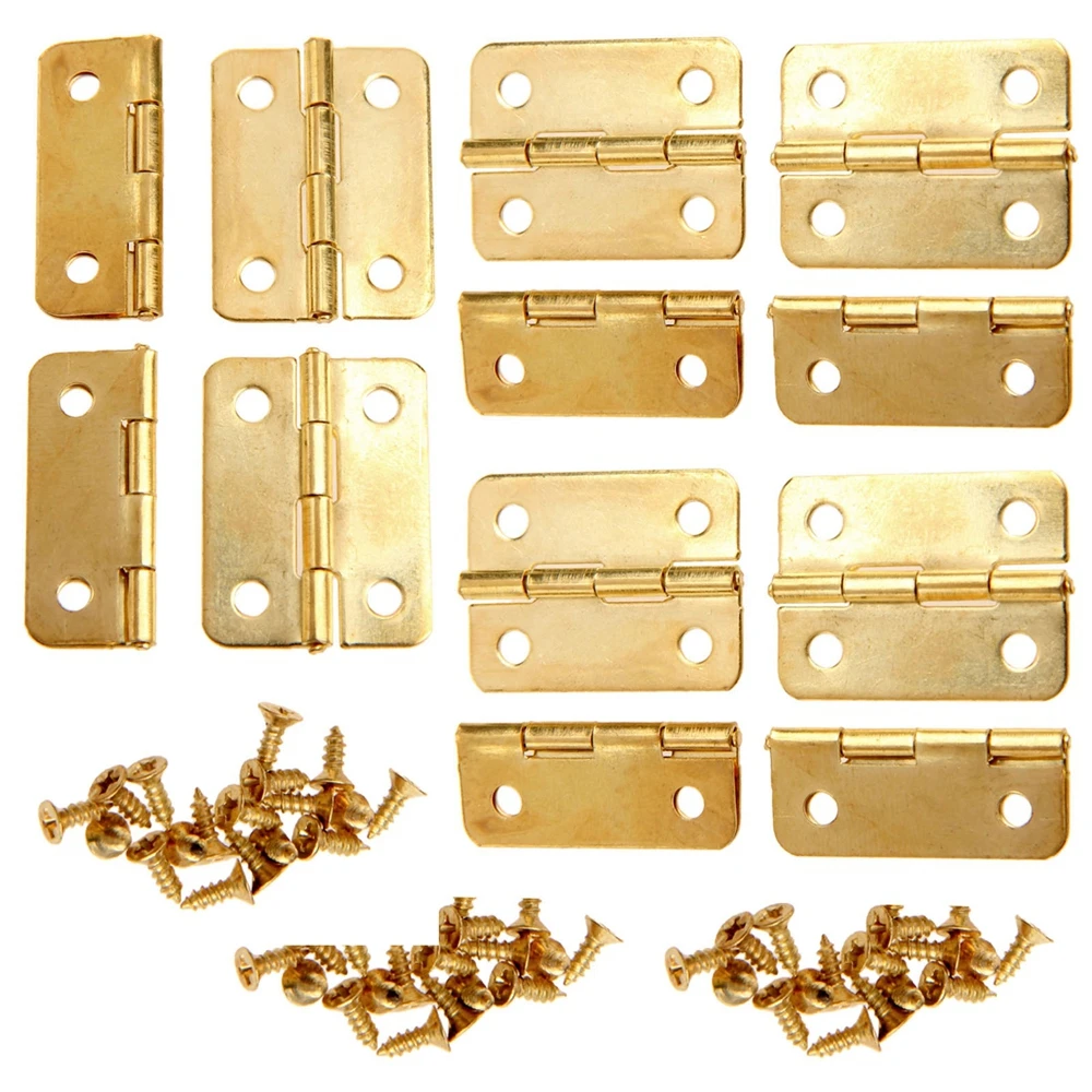 Mini Metal Hinges Retro Door Hinges With Screws Furniture Hardware DIY Crafts Tool stainless steel door hinges furniture hinge cabinet door hinges cabinet hinges brass hinges