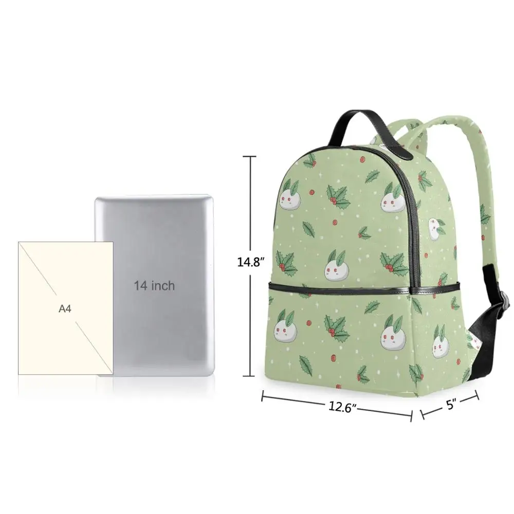 ALAZA Cute rabbit Student Backpack Girl Colorful black Backpack School for Women Kids Laptop Bag Birthday Gift Adjustable Straps