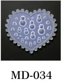 Новинка 1 шт. 3D форма для ногтей силиконовые украшения для ногтей цветок Сакура Сердце Звезда оболочки кристалл DIY Маникюрный шаблон инструменты - Цвет: Синий