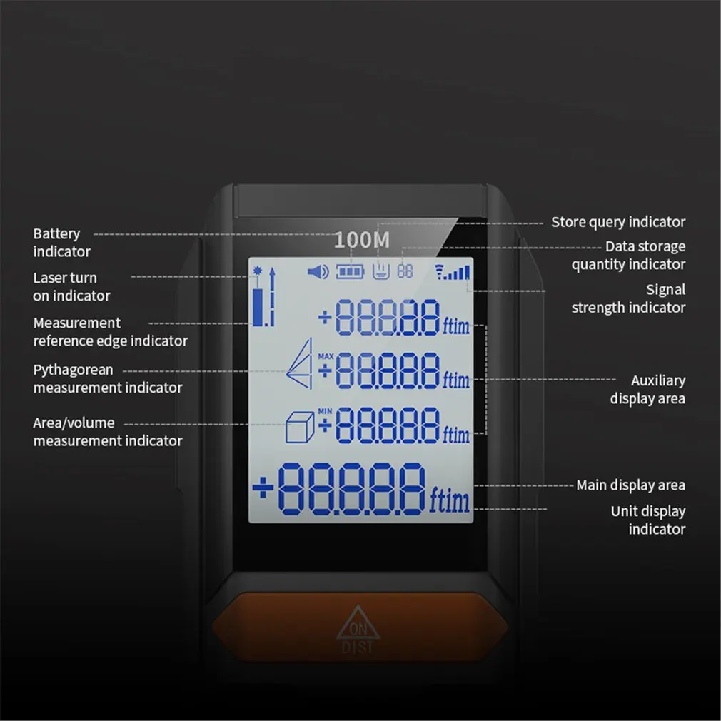 MK201 Laser Range Finder Metal Detector Auto Level Distance Meter Electronic Analysis Measuring Ins